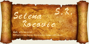 Selena Kočović vizit kartica